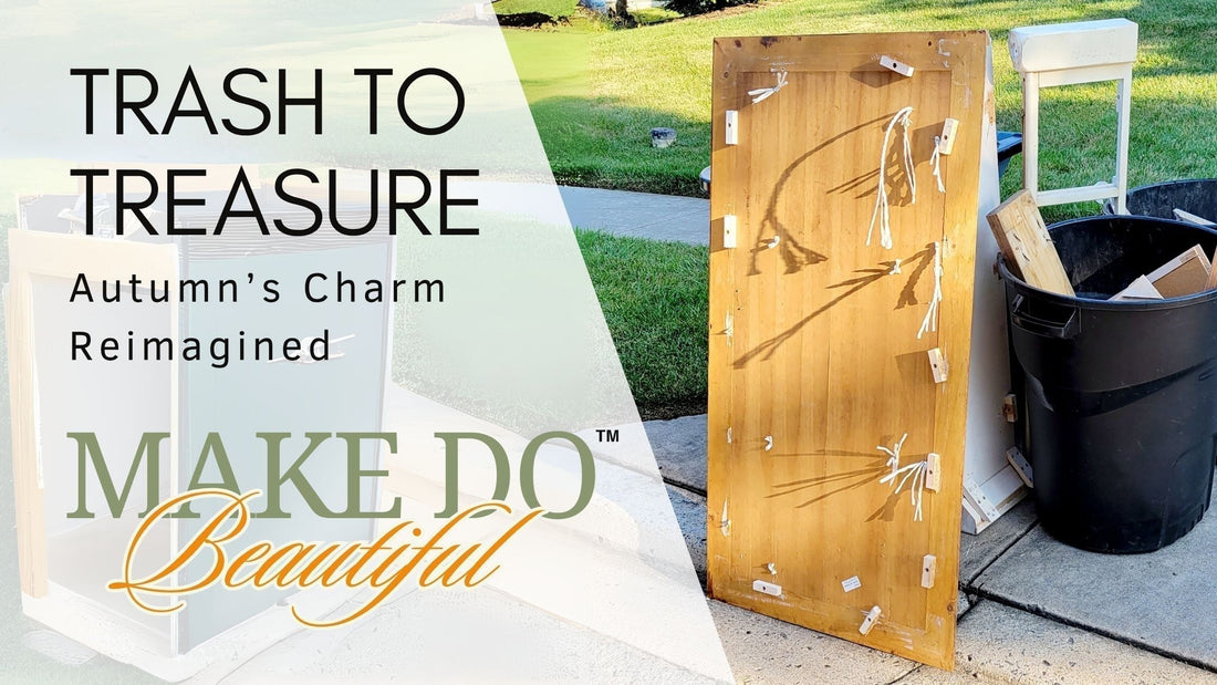 DIY Fall Sign from a Repurposed Cabinet Door | Porch Nook