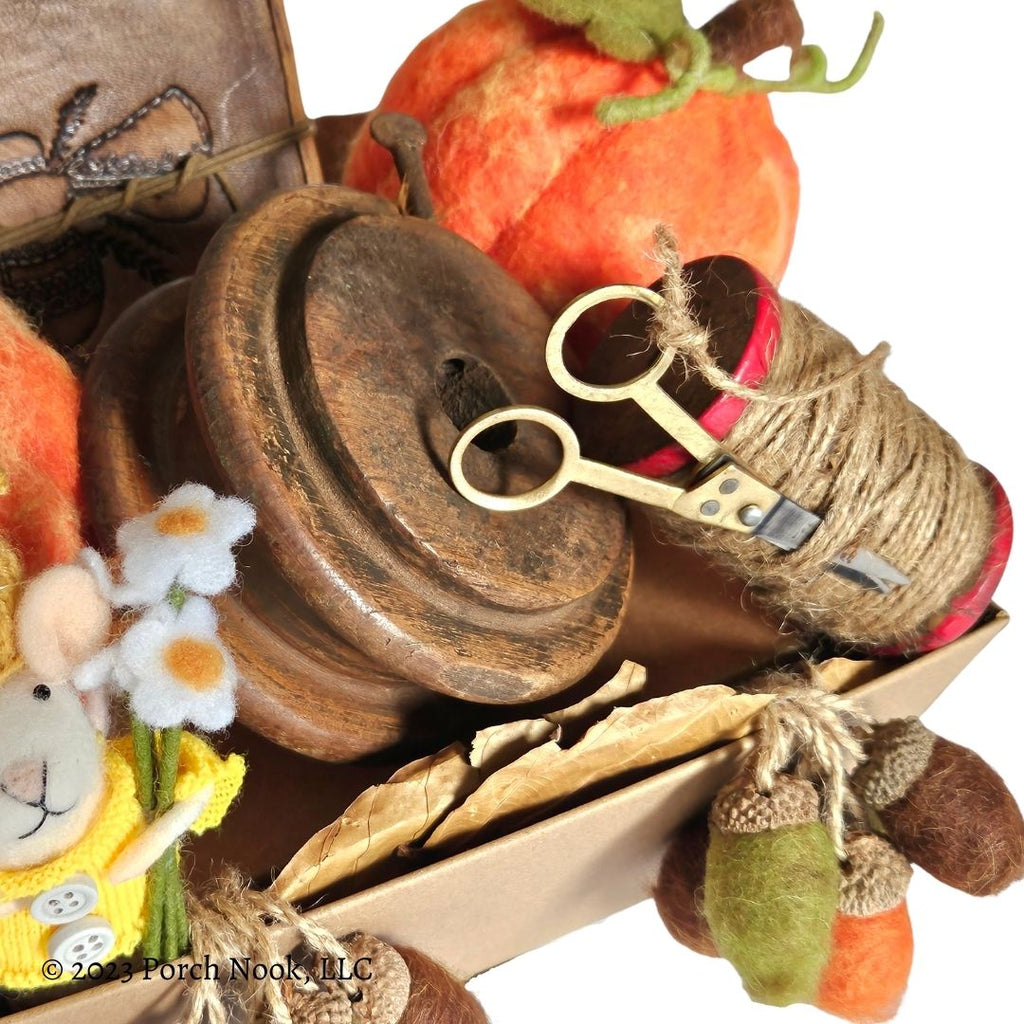Porch Nook "Pumpkin Spice Delight" Gift Basket, Handcrafted Seasonal