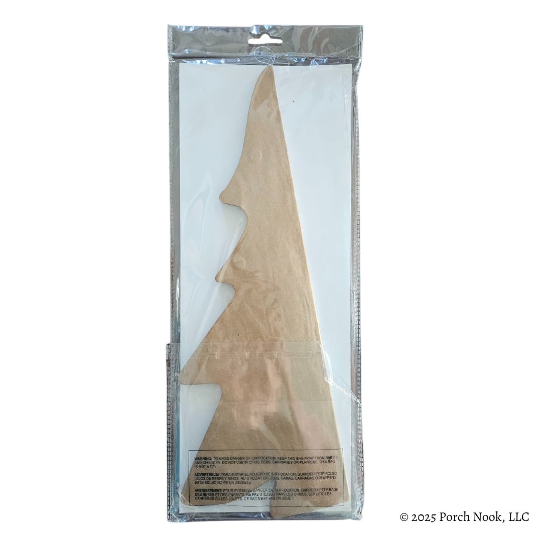 Brown Honeycomb Accordion Paper Tree – 16" Tall, 12" Diameter, Magnetic Closure