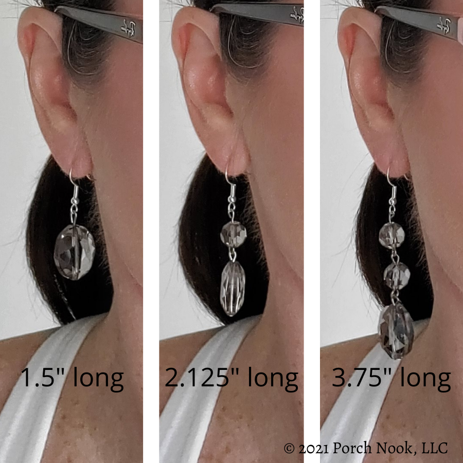 Vintage Chandelier Smoke Crystal Earrings, Handmade