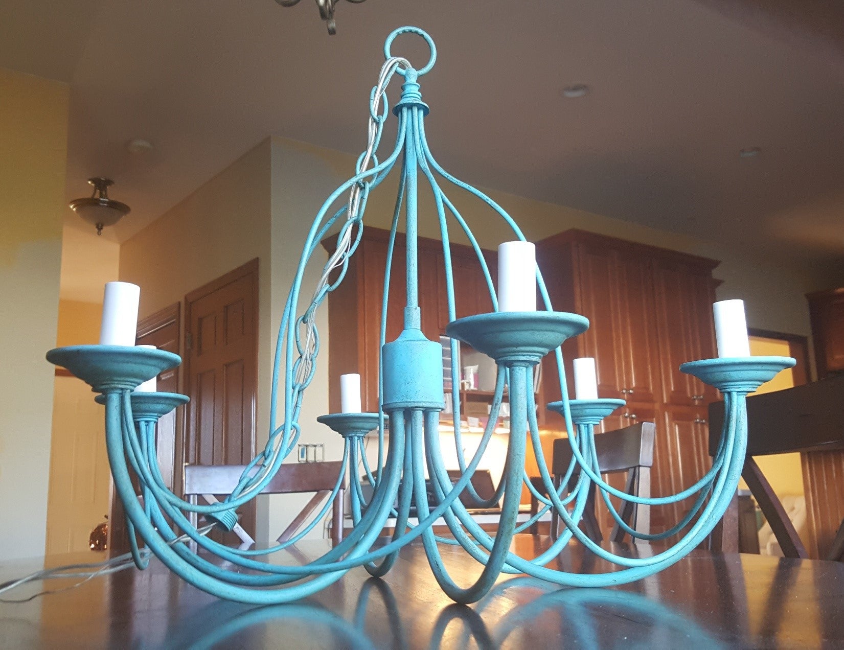 EXAMPLE: 6-arm chandelier w/ "Kiddie Pool"