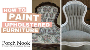 Porch Nook | How to paint upholstered furniture