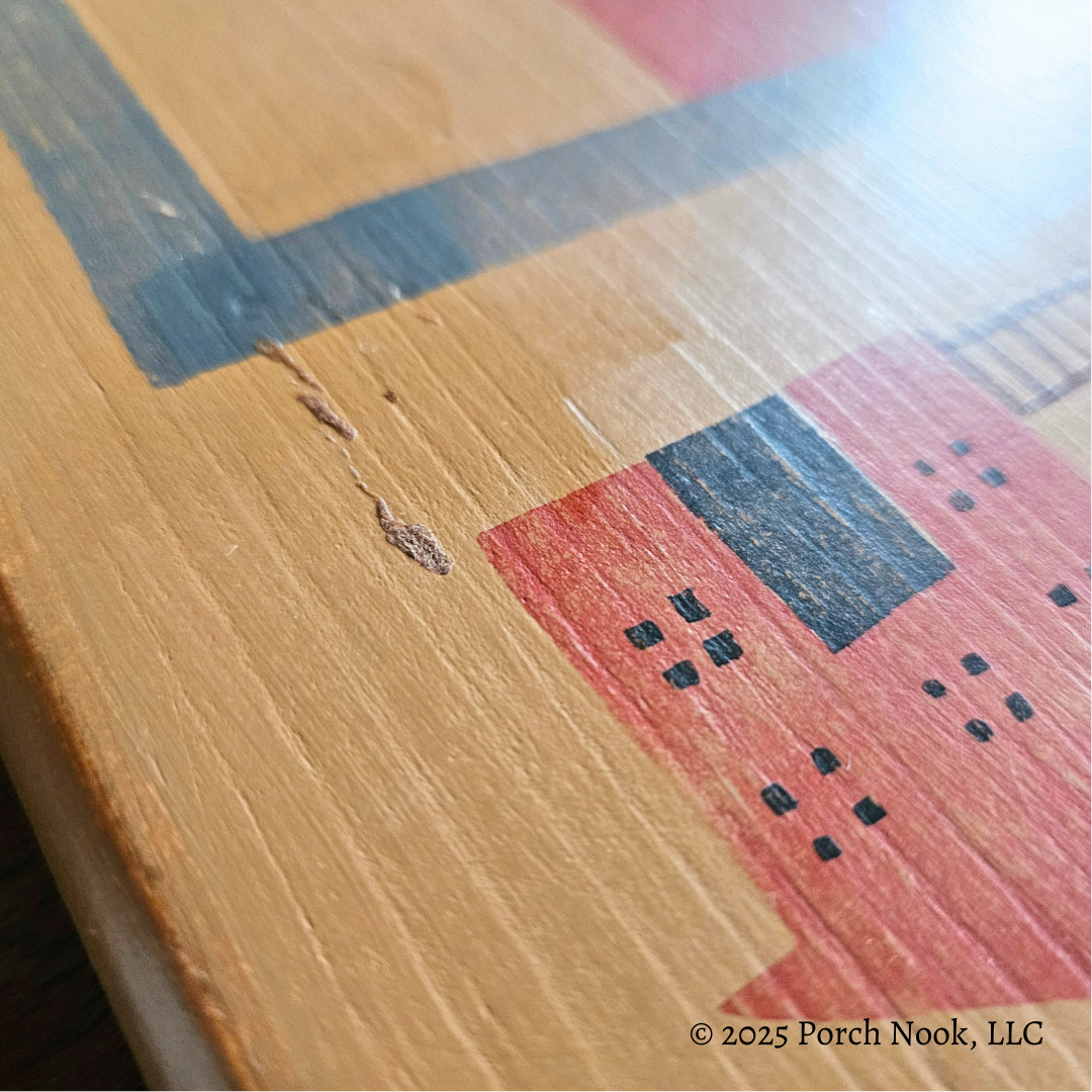 Porch Nook | Vintage Folk Art Wood Checkerboard and Chessboard with Game Pieces, Hand-Painted & Handmade