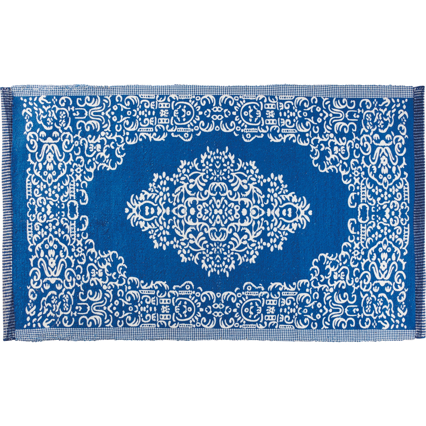 Porch Nook | Ornate Blue and White Area Rug, 34x20