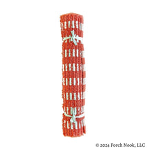 Porch Nook | Rustic Charm Orange Striped Area Rug, 34x20