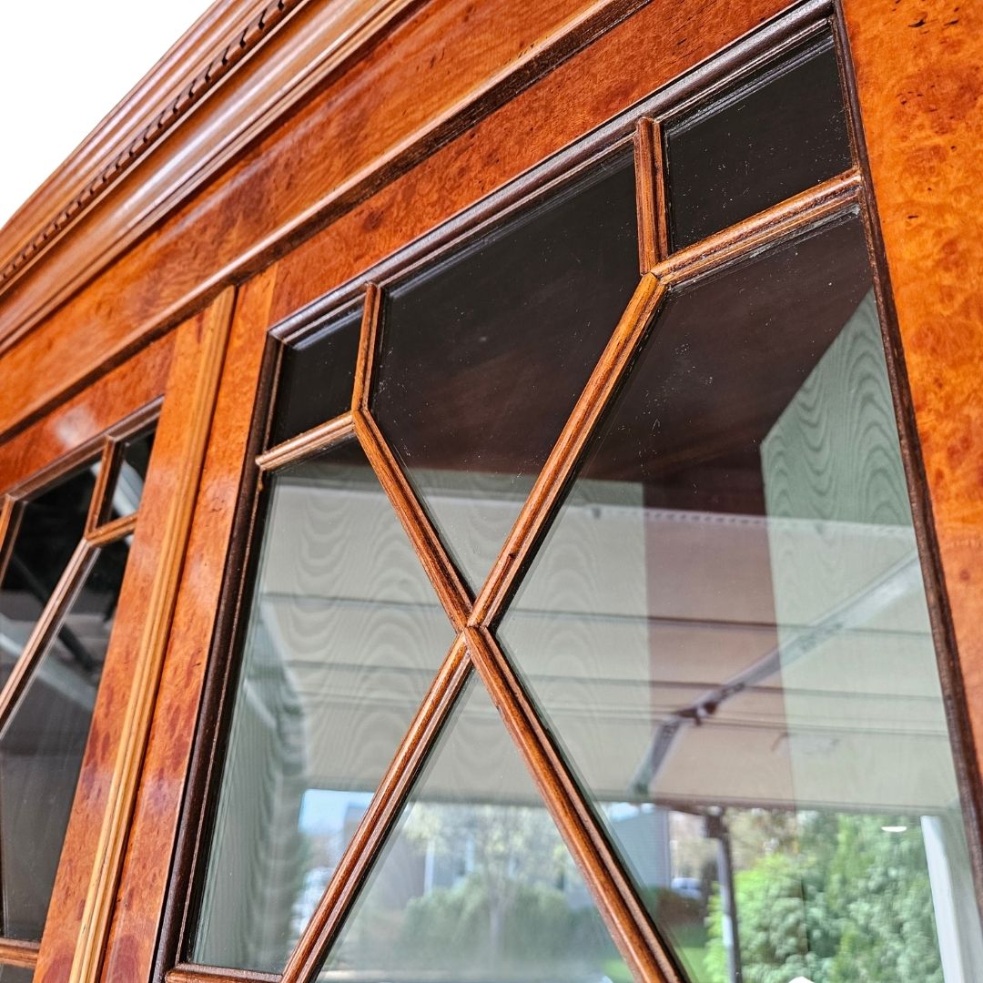 Porch Nook | Vintage Chippendale Style Mixed Fruitwood Corner Cabinet