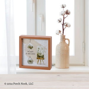 Porch Nook | “Root Where You Are Planted” Watercolor Design Inset Box Sign