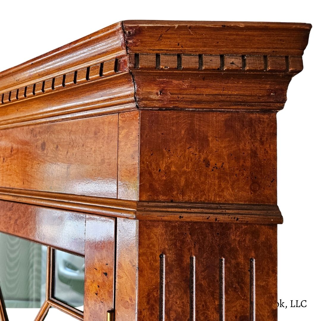 Porch Nook | Vintage Chippendale Style Mixed Fruitwood Corner Cabinet