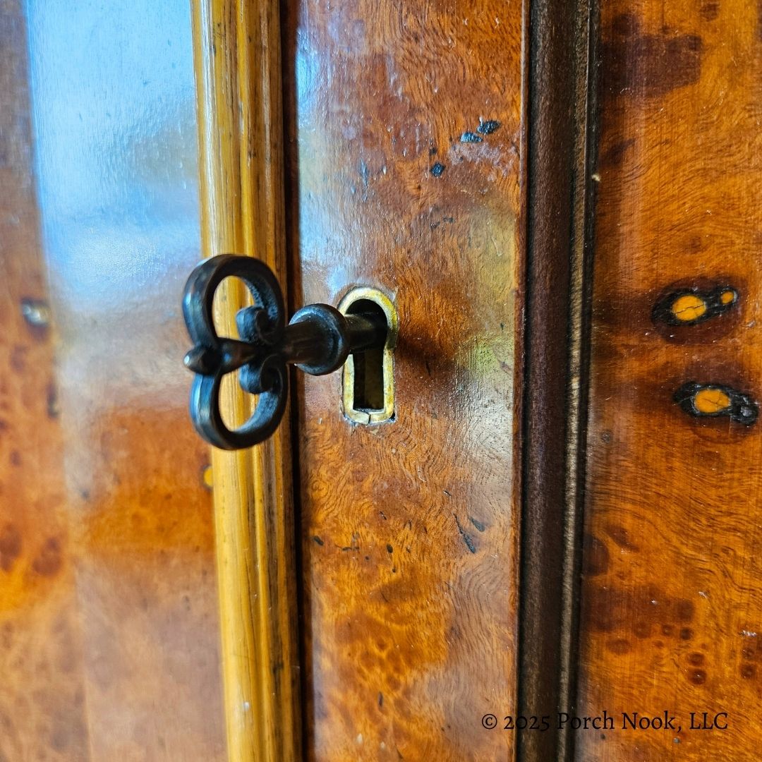 Porch Nook | Vintage Chippendale Style Mixed Fruitwood Corner Cabinet