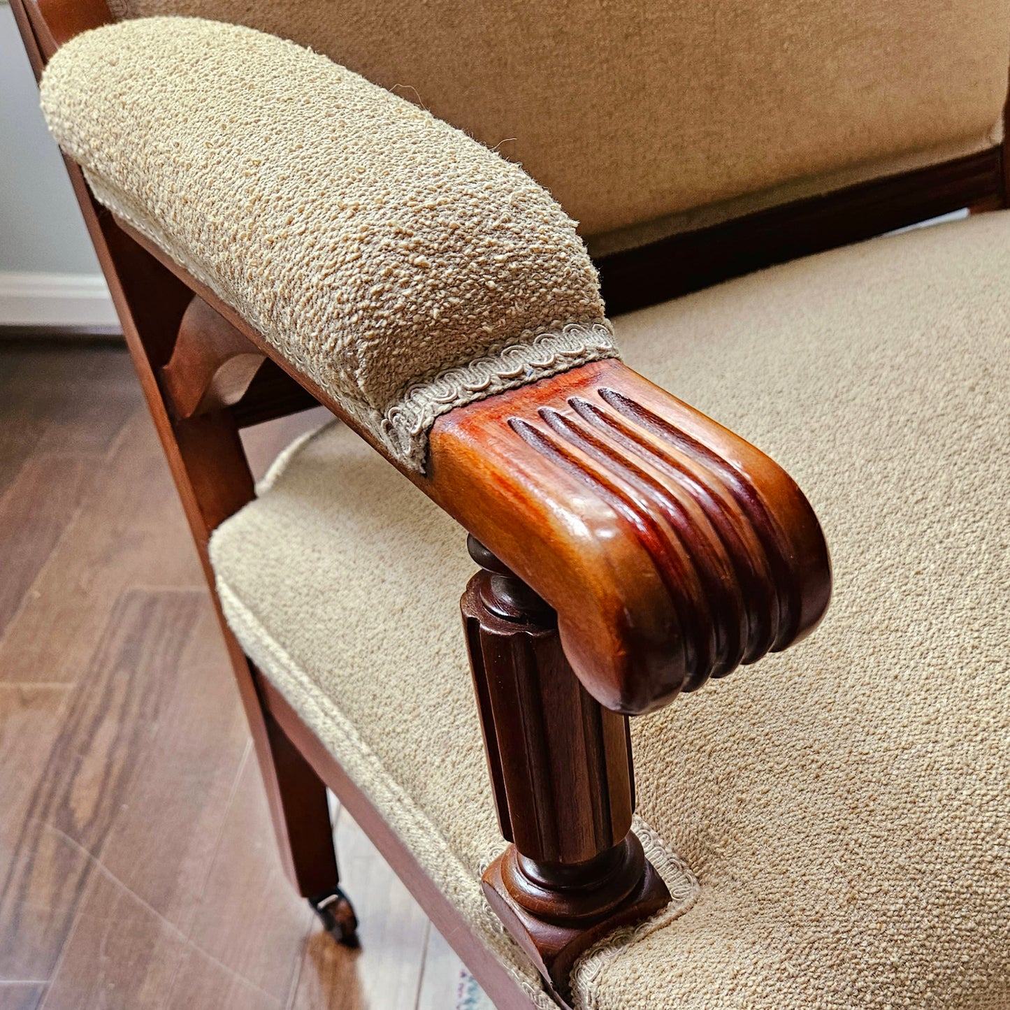 Porch Nook | Antique Figural Gossip Chair, Victorian