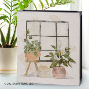 Porch Nook |Window Plants Watercolor Design Wall Box