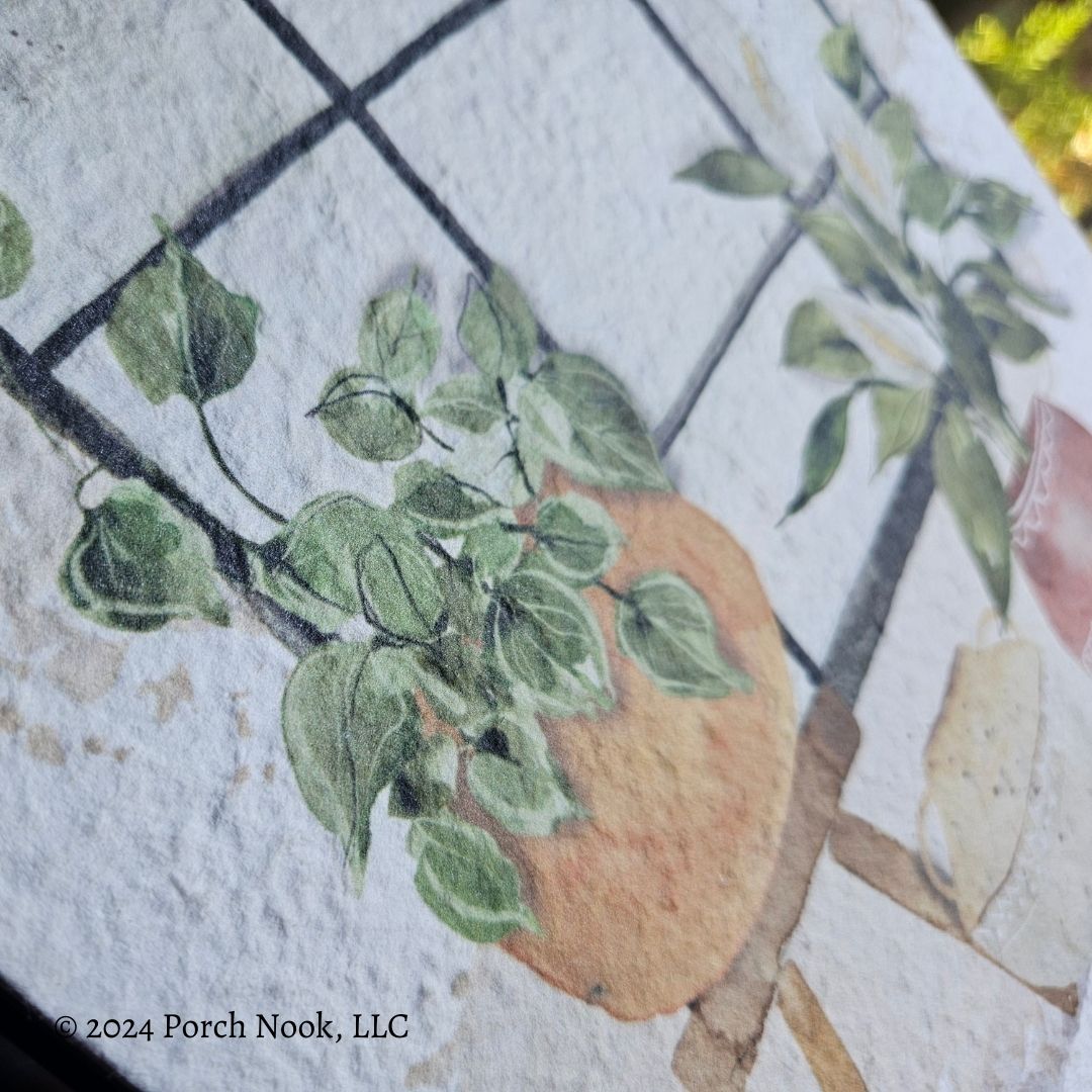 Porch Nook |Window Plants Watercolor Design Wall Box