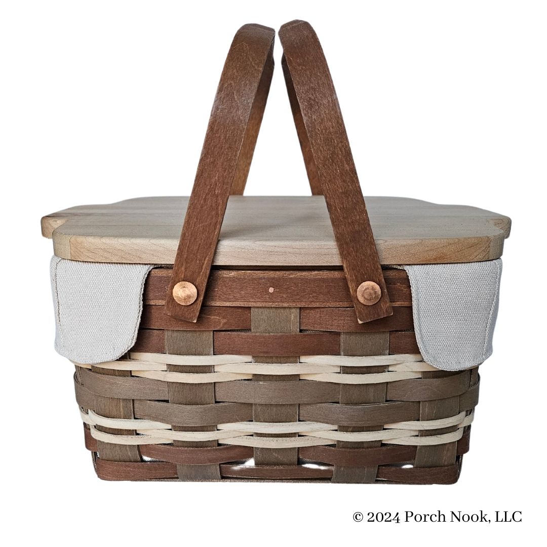 Porch Nook | Rustic Picnic Basket with Cutting Board, by Longaberger