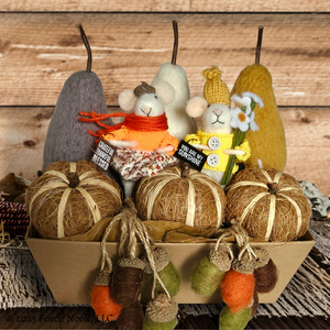 "Hello Autumn" Gift Basket, Handcrafted Seasonal Décor & Ornaments