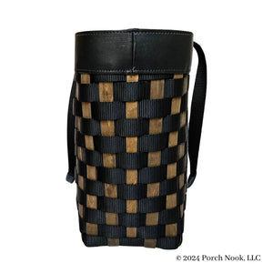 Porch Nook | Large To-Go Tote, Woven Wood & Nylon with Leather Handle & Liner, by Longaberger