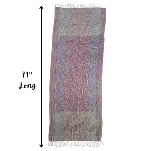 Porch Nook | Vintage Style Luxury Bamboo Silk Shawl, Large - Wine Berry