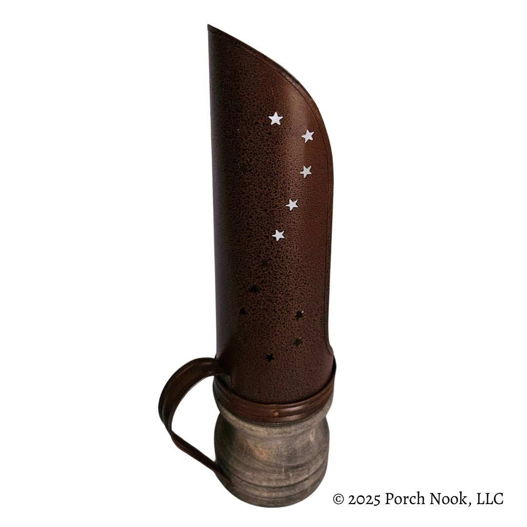 Porch Nook | Rustic Taper Candle Holders with Wind Screen and Handle