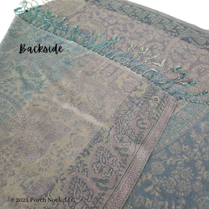 Porch Nook | Vintage Style Luxury Bamboo Silk Shawl, Large - Coastal