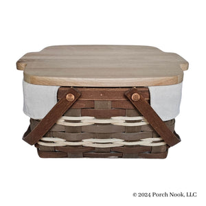 Porch Nook | Rustic Picnic Basket with Cutting Board, by Longaberger