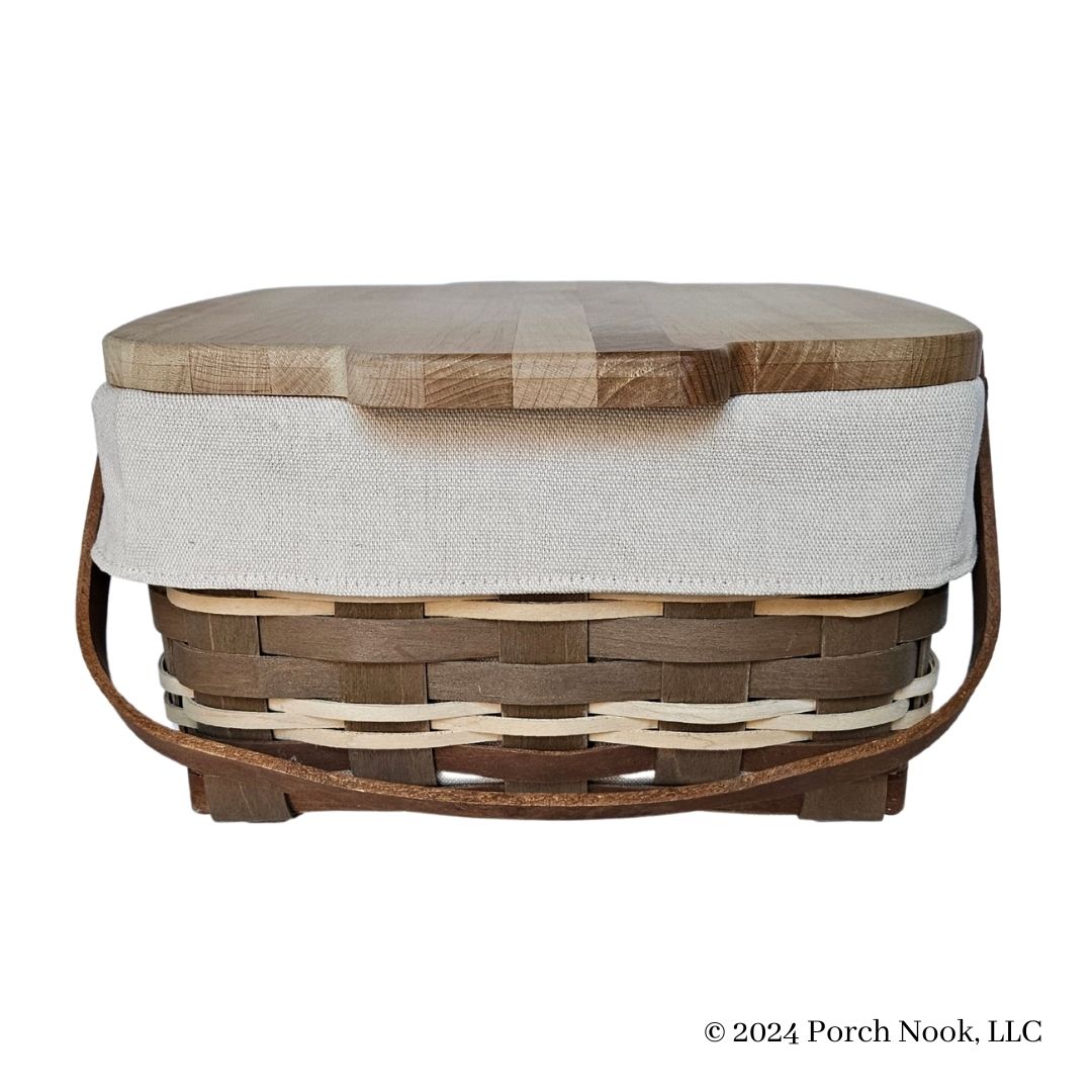 Porch Nook | Rustic Picnic Basket with Cutting Board, by Longaberger