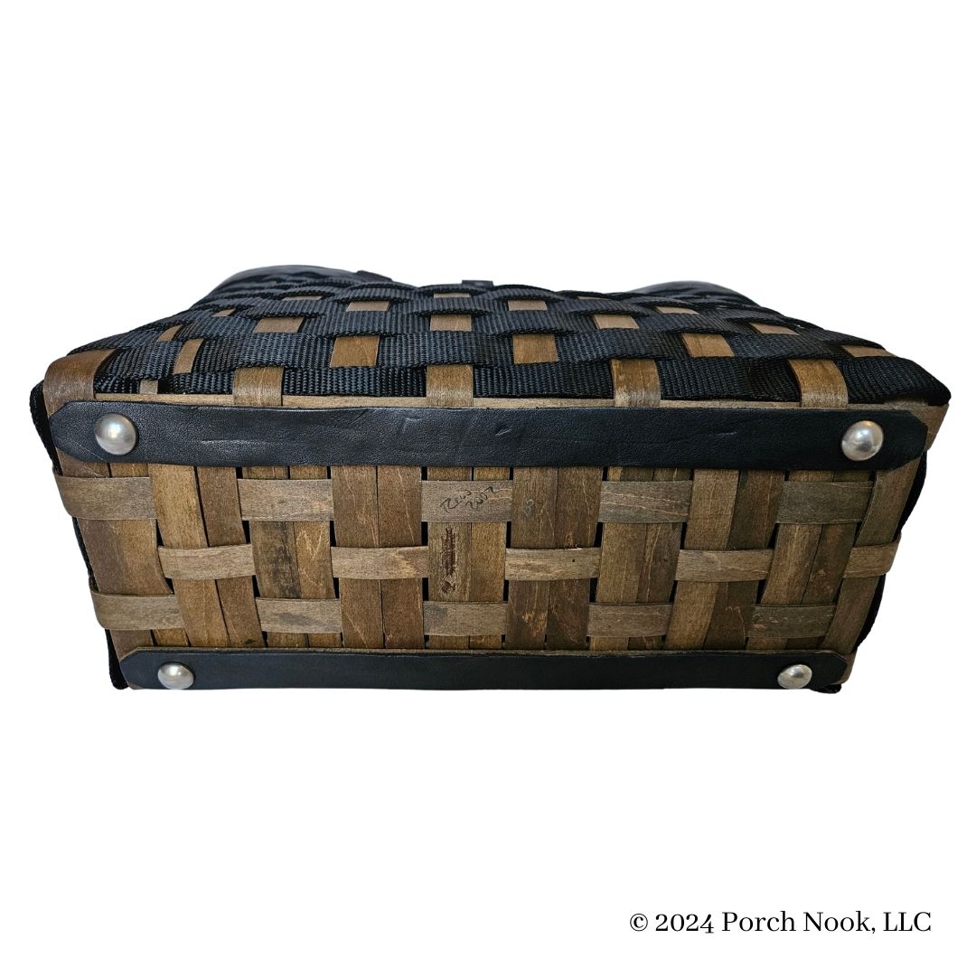 Porch Nook | Large To-Go Tote, Woven Wood & Nylon with Leather Handle & Liner, by Longaberger