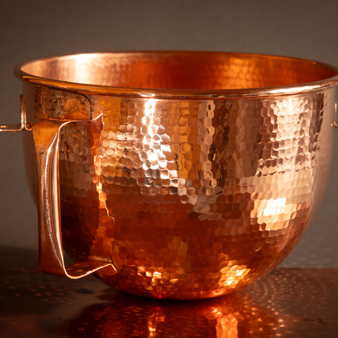 Copper Mixing Bowl for KitchenAid Lift Stand Mixers - fits most 5, 6, 7, and 8 quart Mixer models