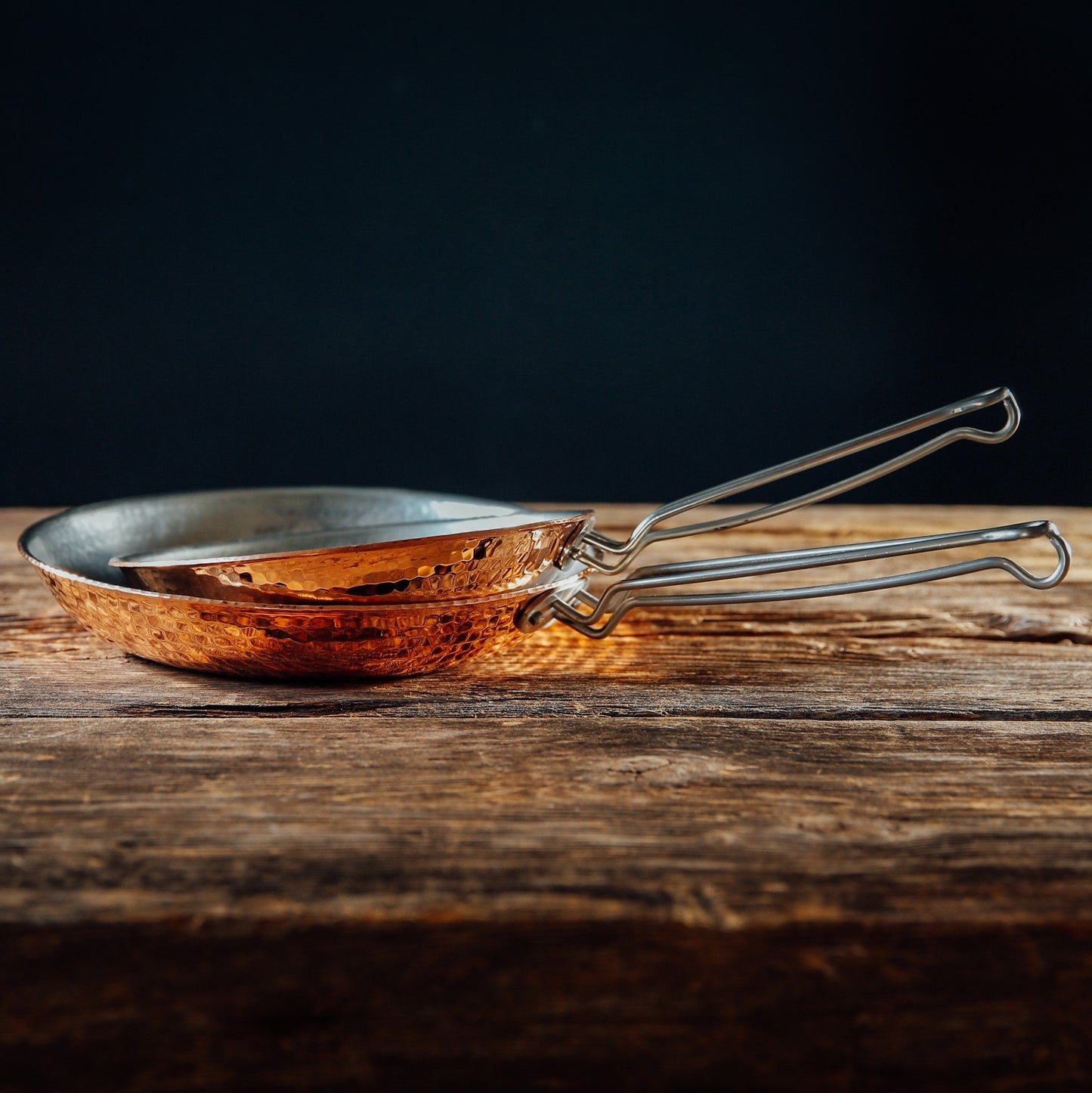 Hammered Copper Skillets
