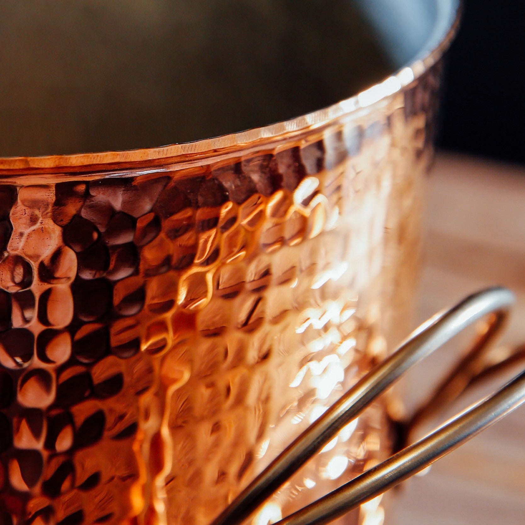 Handcrafted Hammered Copper Stock Pots for Soups, Stews, Stocks, and Slow Cooking