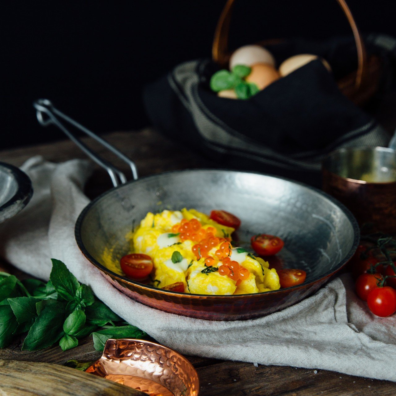 Hammered Copper Skillets
