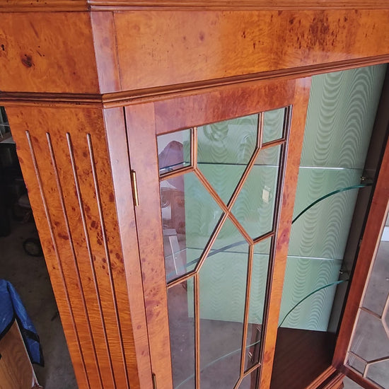 Porch Nook | Vintage Chippendale Style Mixed Fruitwood Corner Cabinet