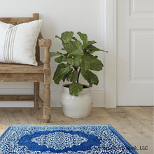 Porch Nook | Ornate Blue and White Area Rug, 34x20
