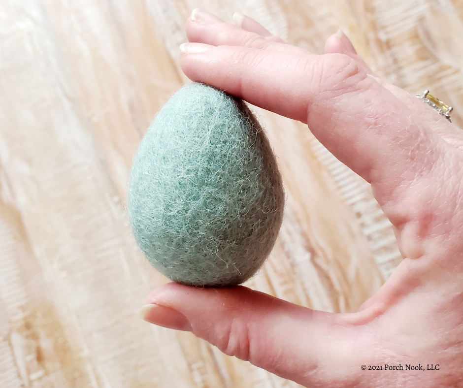 Handmade 100% Wool Farmhouse Felt Eggs, 6-Piece Set | Porch Nook