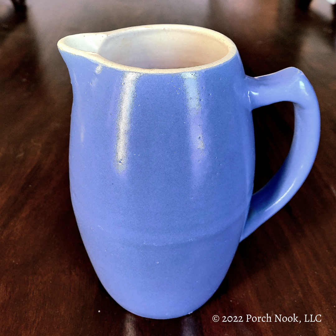 Vintage Periwinkle Hand-Thrown Stoneware Pitcher