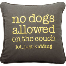 Porch Nook | Decorative Embroidered Pillow - No Dogs On The Couch LOL Just Kidding