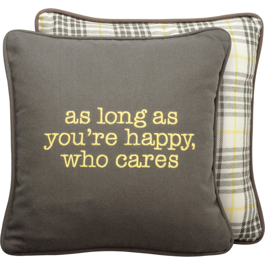 Porch Nook | Decorative Embroidered Pillows -  "As Long As You're Happy" & "You Got This"