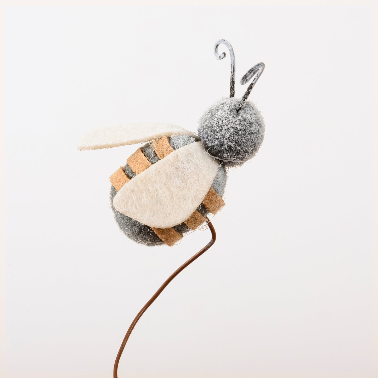 Porch Nook | Wool Felt Honeybee on Pick Wire