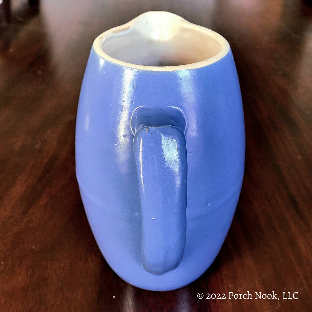 Vintage Periwinkle Hand-Thrown Stoneware Pitcher