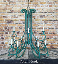 EXAMPLE: Chandelier w/ "The Real Teal", dark wax