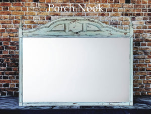 EXAMPLE: mirror w/ "Nantucket", distressed, clear and dark wax