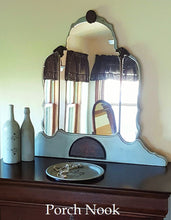 EXAMPLE: Victorian mirror w/ "Nantucket", distressed, clear and dark wax