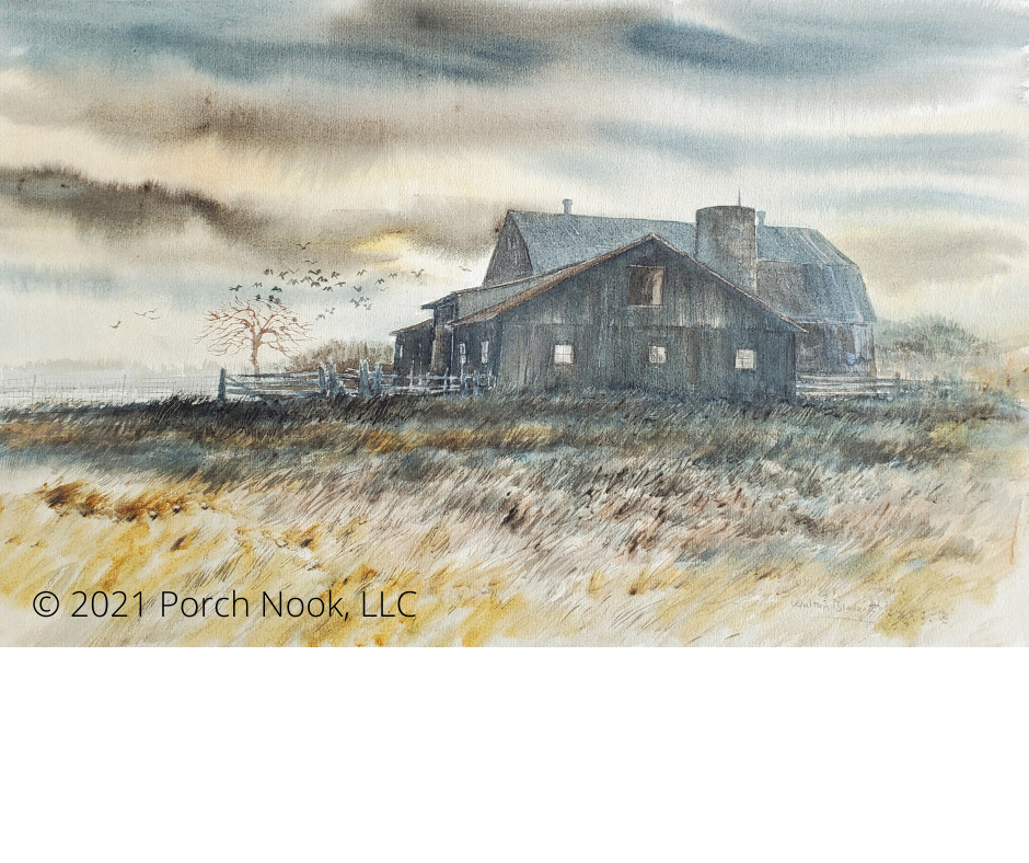 "Approaching Storm", Watercolor on Board by Edmund Walton Blodgett (American 1908-1963)