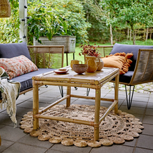 Porch Nook | Handwoven Jute Rug with Lace Pattern, 4’ Round