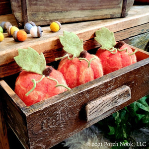 Porch Nook | Annalese Wool Felt Pumpkin, Set of 2