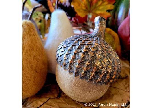 Large Acorn with Gold Top