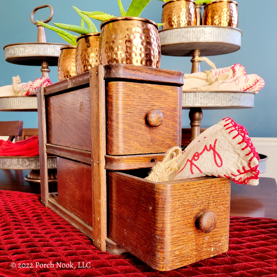 Porch Nook | Antique Sewing Machine Cabinet Drawers Tower by The Singer Manufacturing Company