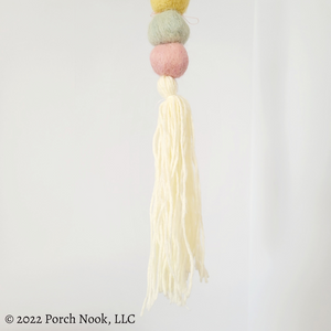 Porch Nook | Large Handcrafted Wool Felt Chandelier with Tassel