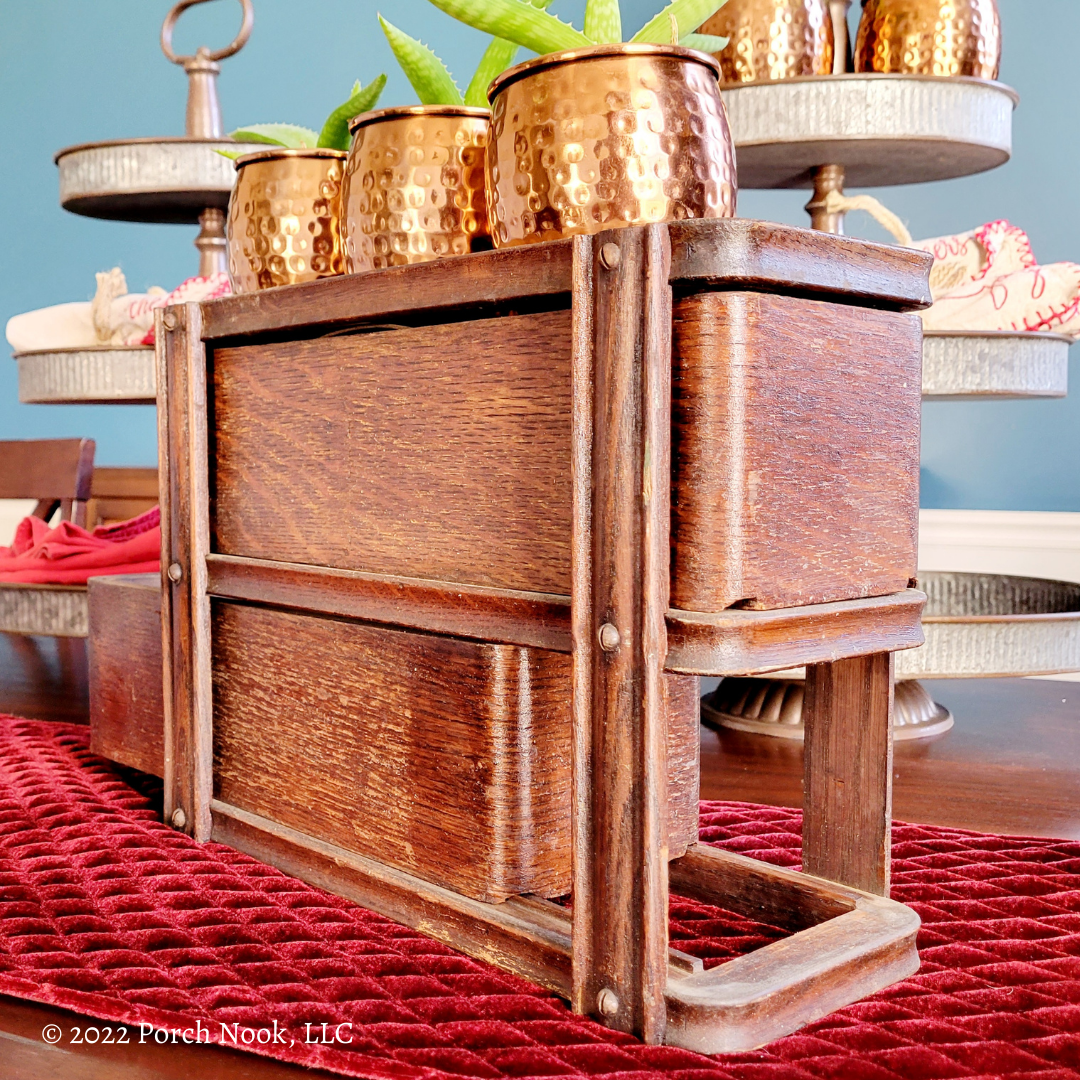 Porch Nook | Antique Sewing Machine Cabinet Drawers Tower by The Singer Manufacturing Company