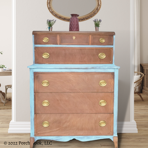 Porch Nook | Vintage Federal Style 5-Drawer Dresser, Hand Painted and Distressed