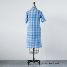 Copy of Cotton Seersucker Checkered Veronica Dress, Size Large