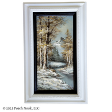 Porch Nook | Vintage Original Oil Painting on Canvas “Mountain River”, by G. Lowery